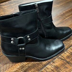 Sun + Stone Black Ankle Booties